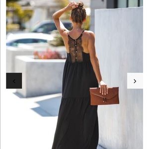 Vici Fallen Angel Tiered Slip Maxi Dress